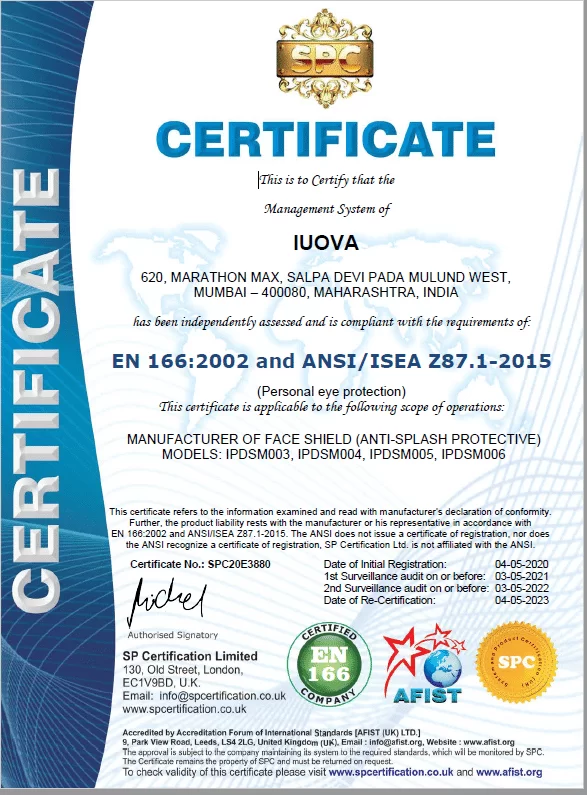 ansi certificate